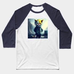 Apocalyptic Clown Cat is Haunting Baseball T-Shirt